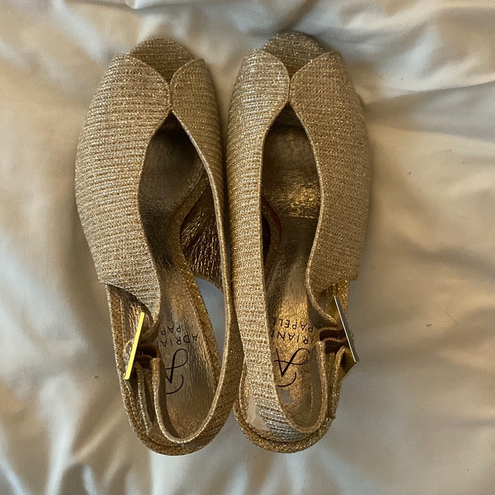 Gold and Silver sparkly Adrianna Papell heels